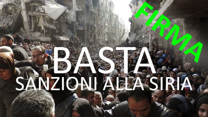 Per la fine delle sanzioni alla Siria