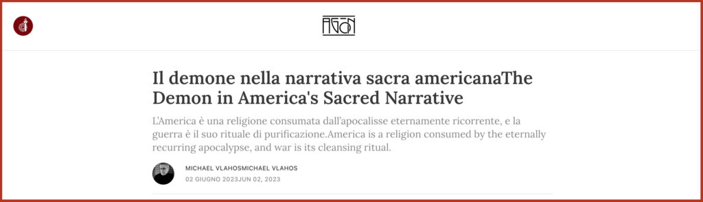 The Demon in America's Sacred Narrative