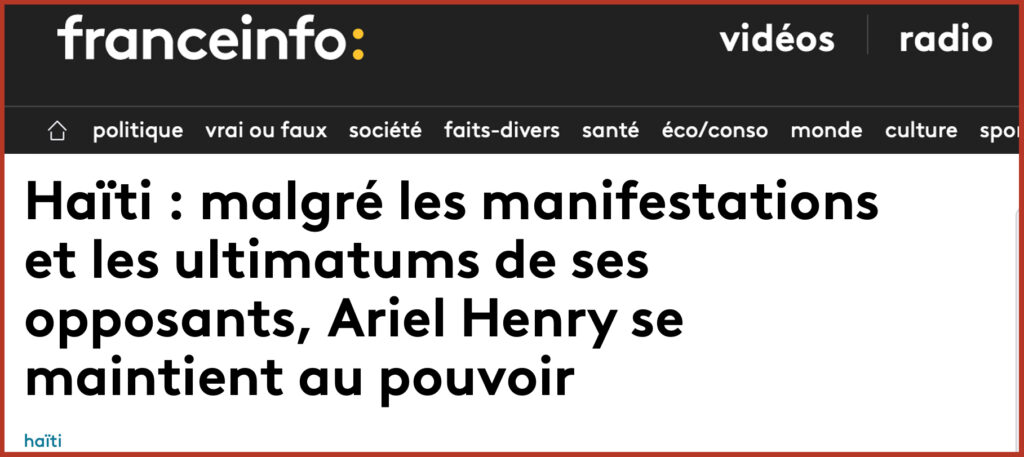 Haïti : malgré les manifestations et les ultimatums de ses opposants, Ariel Henry se maintient au pouvoir