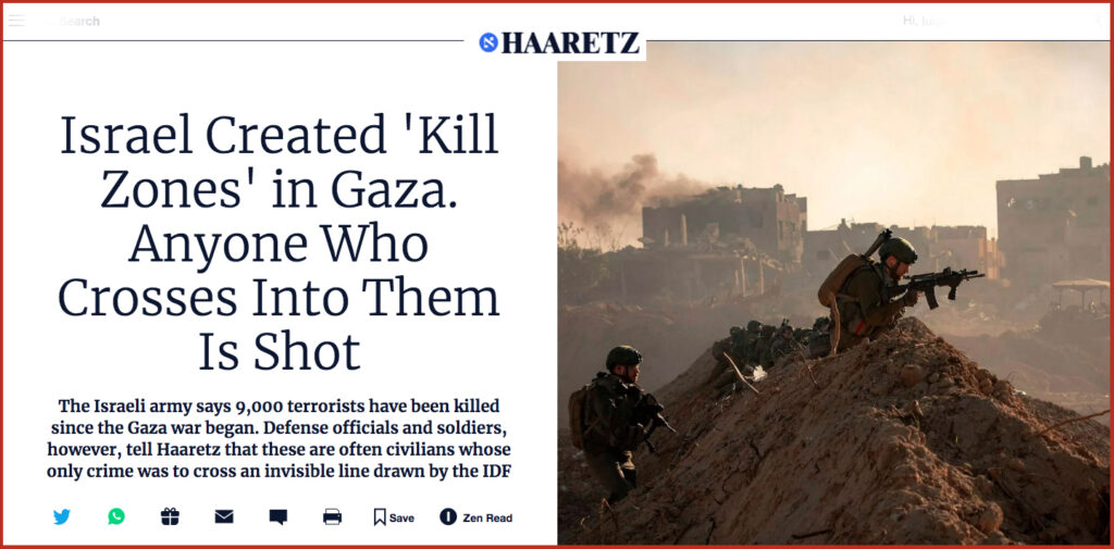 Israel Created 'Kill Zones' in Gaza. Anyone Who Crosses Into Them Is Shot