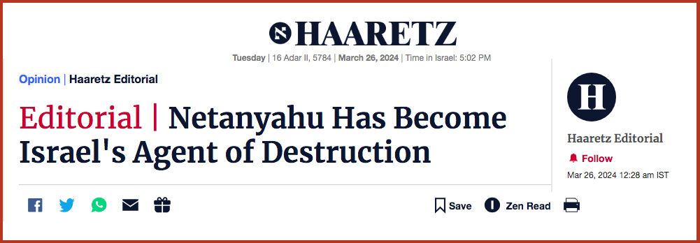  Netanyahu Has Become Israel's Agent of Destruction