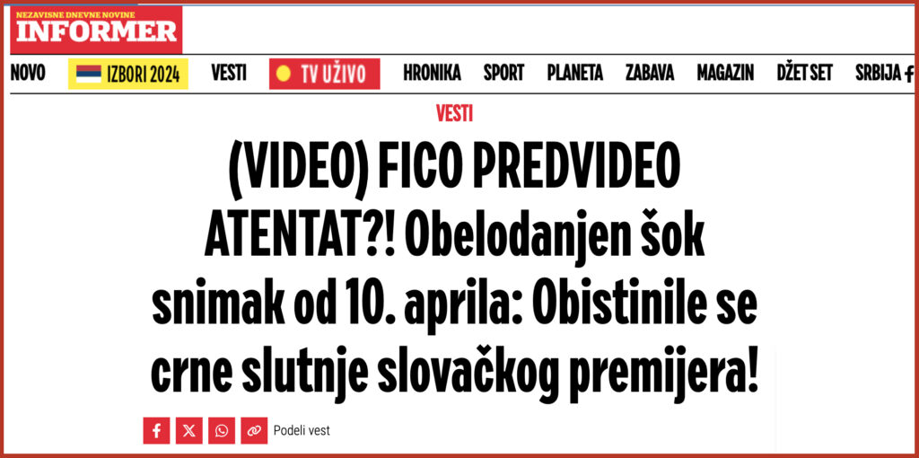 FICO PREDVIDEO ATENTAT?! Obelodanjen šok snimak od 10. aprila: Obistinile se crne slutnje slovačkog premijera!