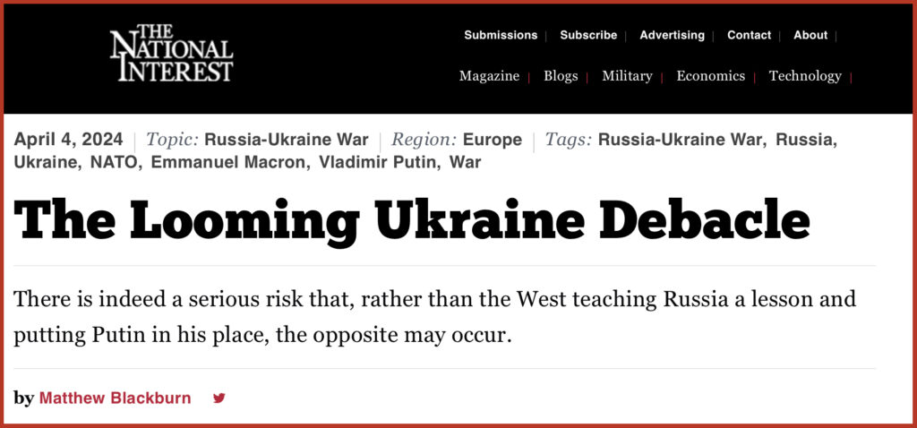 The Looming Ukraine Debacle