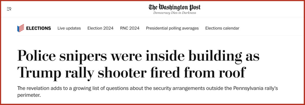 Police snipers were inside building as Trump rally shooter fired from roof