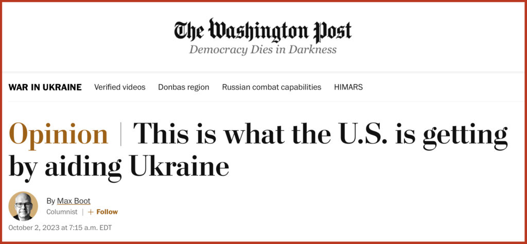 Opinion This is what the U.S. is getting by aiding Ukraine