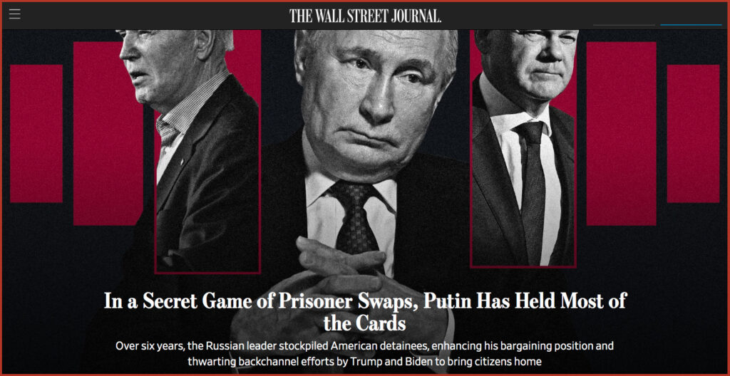 In a Secret Game of Prisoner Swaps, Putin Has Held Most of the Cards. Navalny