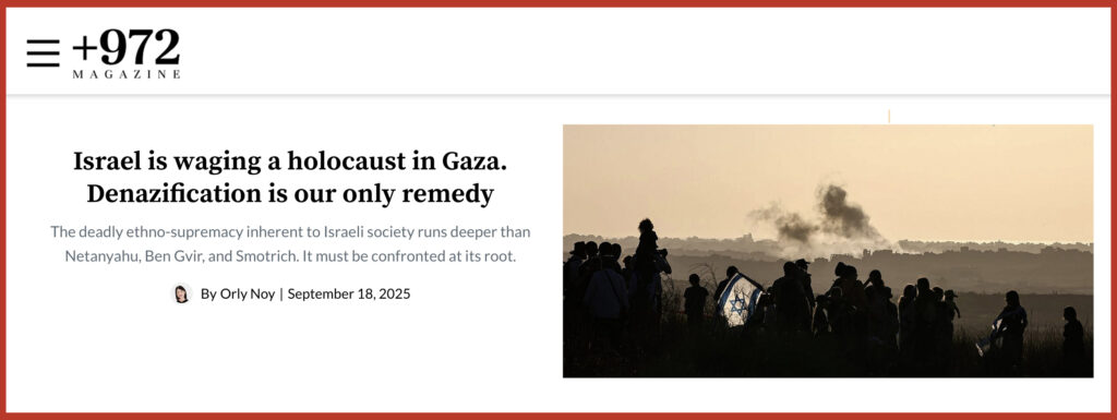 Israel is waging a holocaust in Gaza. Denazification is our only remedy