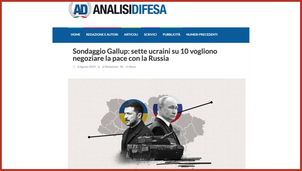 Sondaggio Gallup: sette ucraini su 10 vogliono negoziare la pace con la Russia