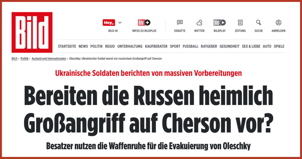 Bereiten die Russen heimlich Großangriff auf Cherson vor?