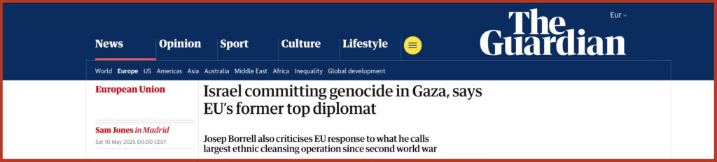 Israel committing genocide in Gaza, says EU’s former top diplomat