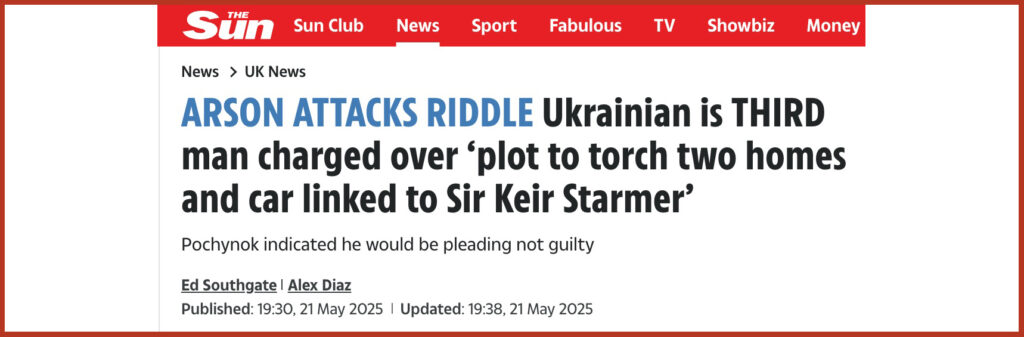 Ukrainian is THIRD man charged over ‘plot to torch two homes and car linked to Sir Keir Starmer’