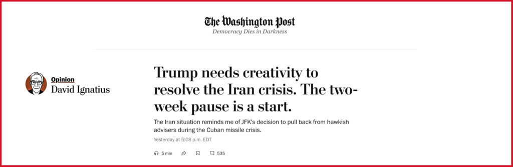 Trump needs creativity to resolve the Iran crisis. The two-week pause is a start.