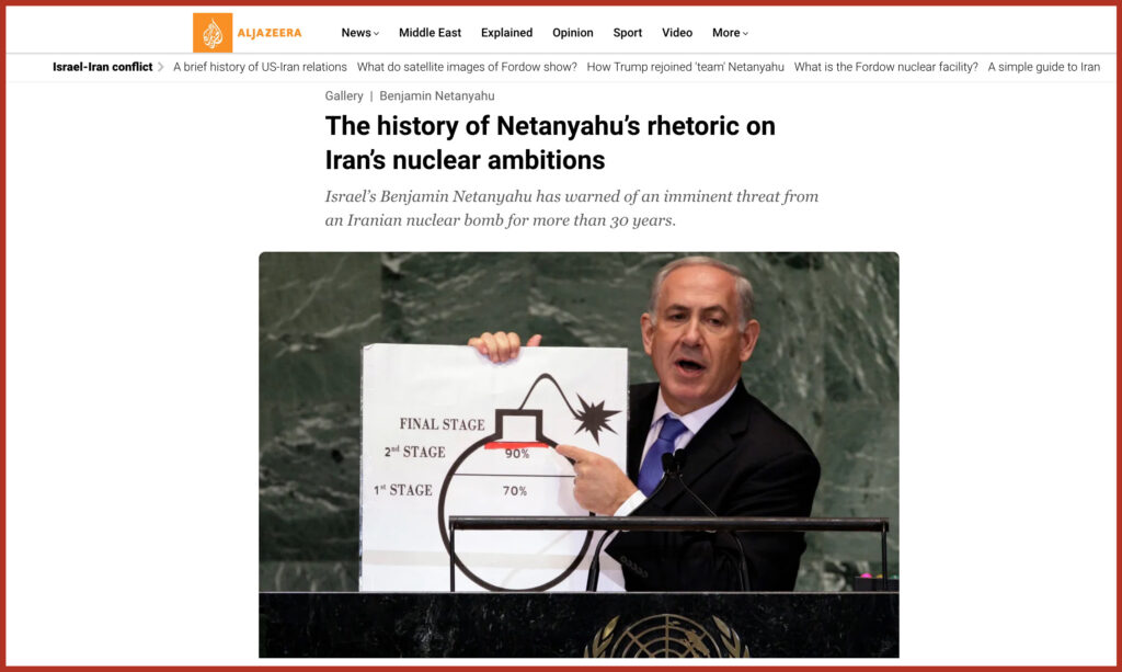 The history of Netanyahu’s rhetoric on Iran’s nuclear ambitions