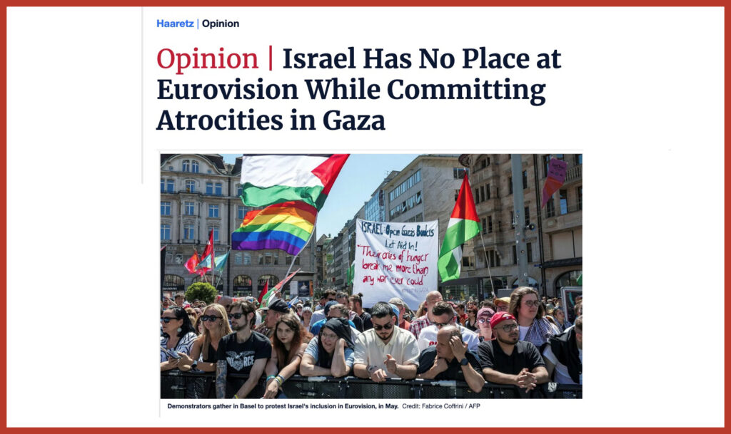 Israel Has No Place at Eurovision While Committing Atrocities in Gaza