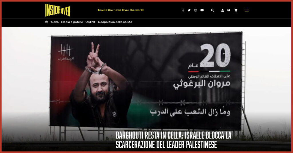 Barghouti resta in cella: Israele blocca la scarcerazione del leader palestinese