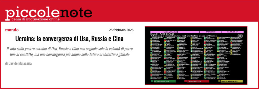 Ucraina: la convergenza di Usa, Russia e Cina