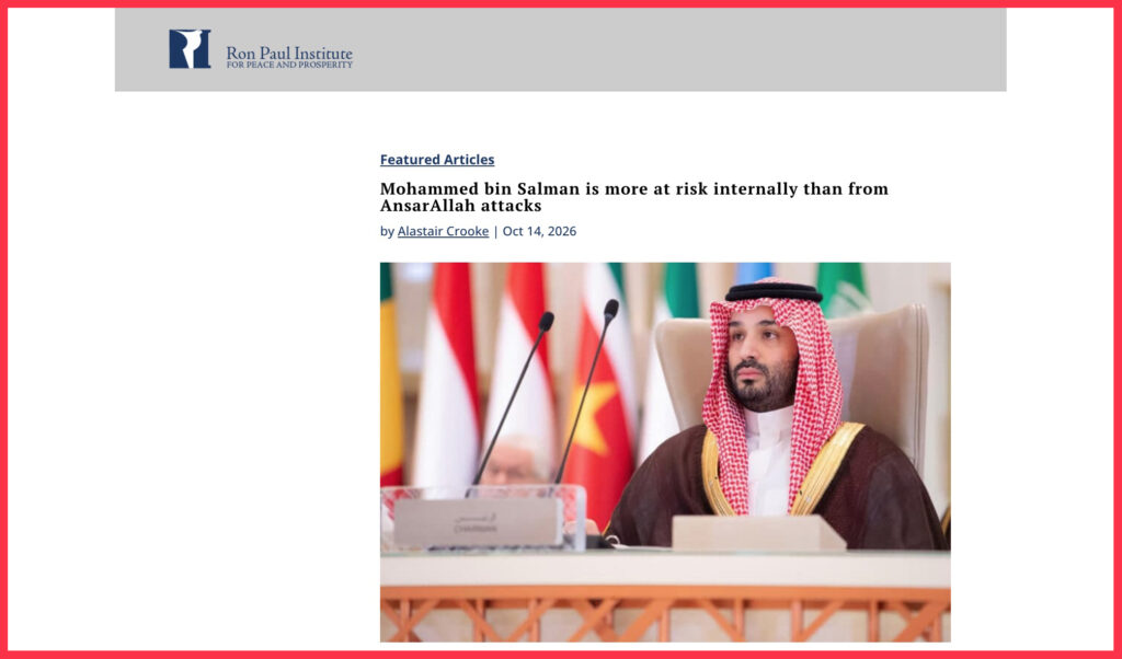 Mohammed bin Salman is more at risk internally than from AnsarAllah attacks