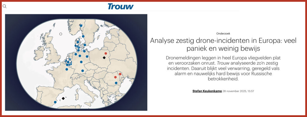 Analyse zestig drone-incidenten in Europa: veel paniek en weinig bewijs