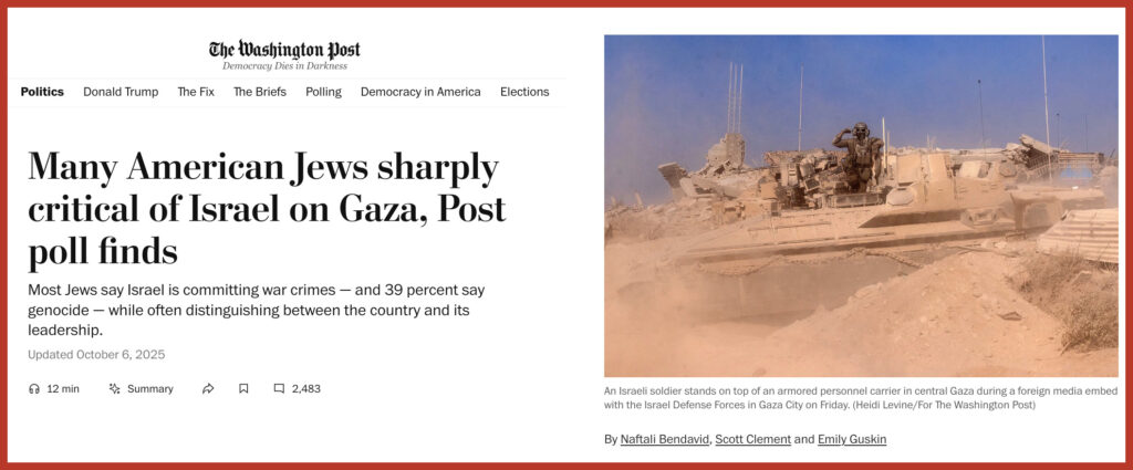 Many American Jews sharply critical of Israel on Gaza, Post poll finds