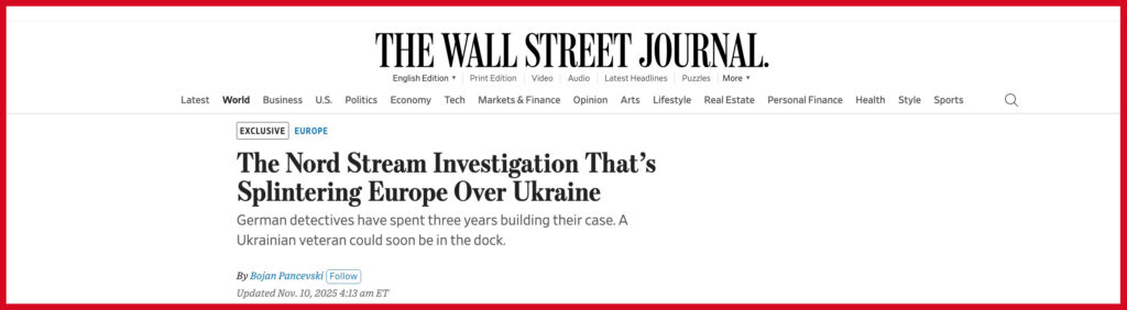 The Nord Stream Investigation That’s Splintering Europe Over Ukraine