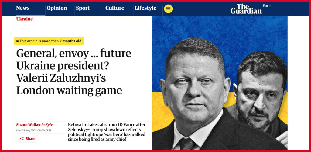 General, envoy … future Ukraine president? Valerii Zaluzhnyi’s London waiting game