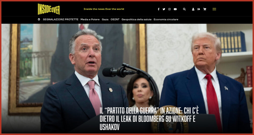 Il “Partito della Guerra” in azione: chi c’è dietro il Leak di Bloomberg su Witkoff e Ushakov