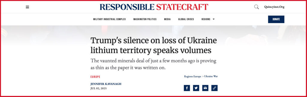 Trump and Keith Kellogg Trump's silence on loss of Ukraine lithium territory speaks volumes