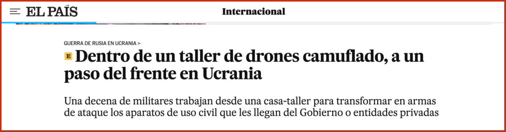 Dentro de un taller de drones camuflado, a un paso del frente en Ucrania