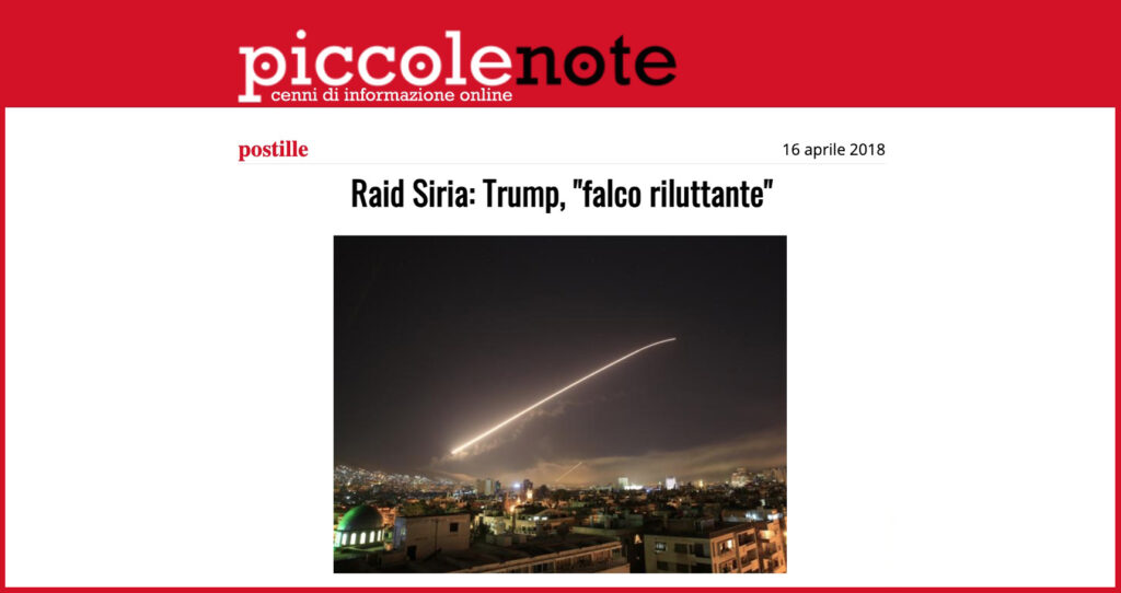 Raid Siria: Trump, "falco riluttante"