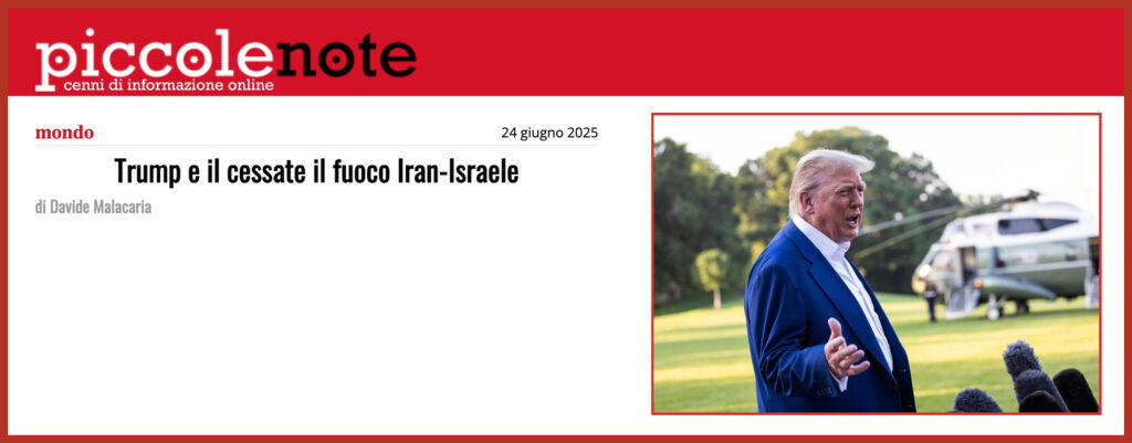 Trump e il cessate il fuoco Iran-Israele