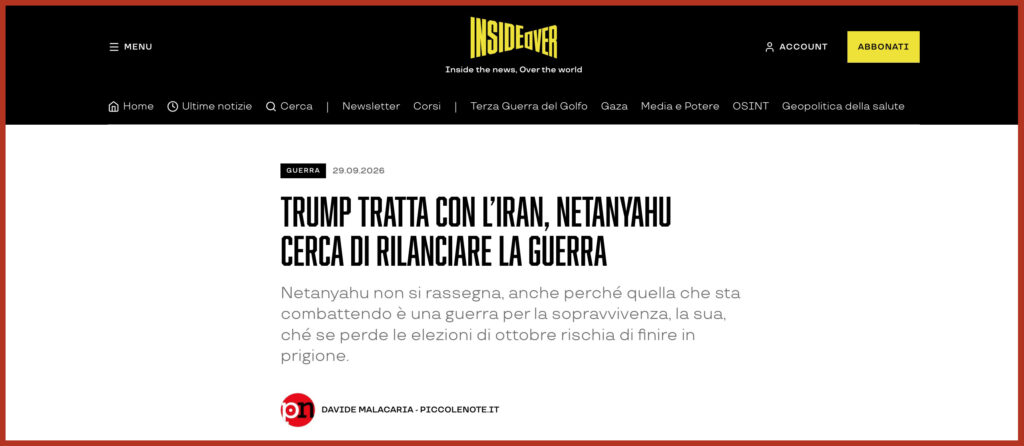 Trump tratta con l'Iran, Netanyahu cerca di rilanciare la guerra