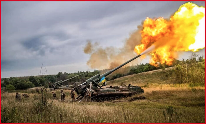 Artiglieria di Kiev in azione