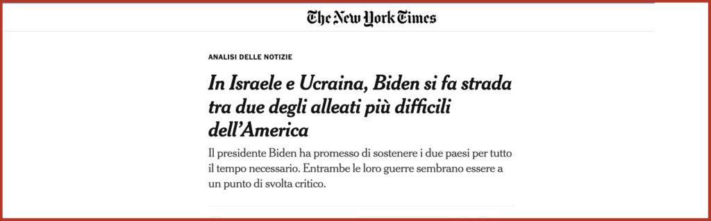 In Israele e Ucraina, Biden si fa strada tra due degli alleati più difficili dell’America