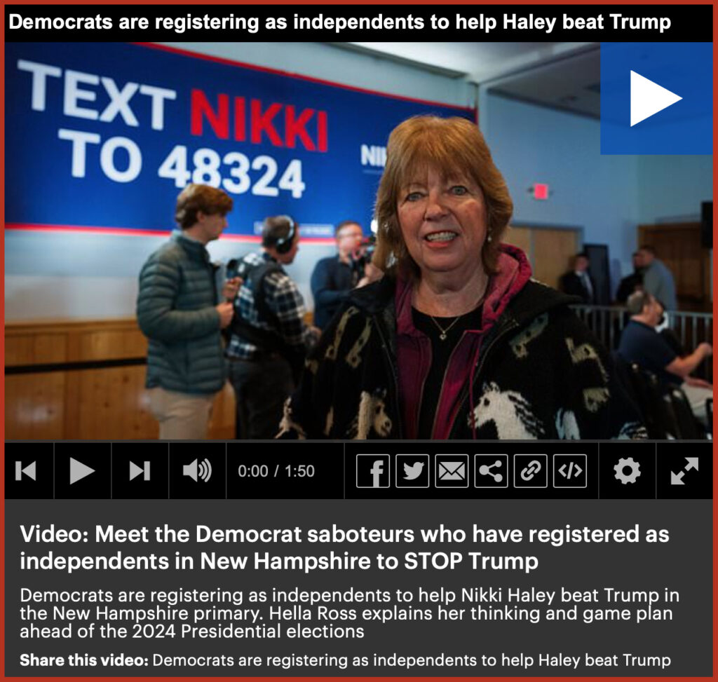 Meet the Democrat saboteurs who have registered as independents in New Hampshire to STOP Trump