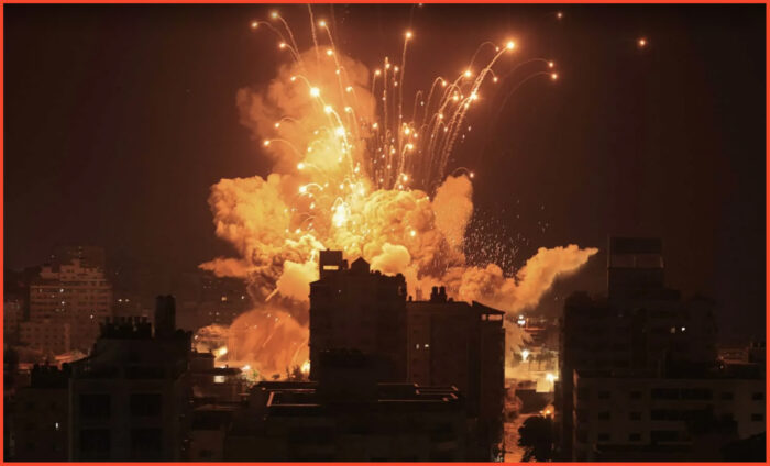 Bombardamenti a Gaza in risposta agli attacchi di Hamas