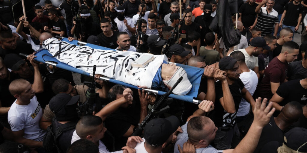 Funerale a Jenin di uno dei 54 morti in Cisgiordania dal 7 ottobre