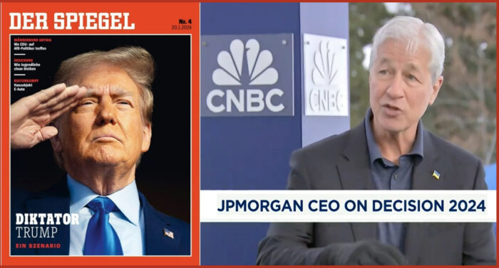 JPMORGAN-CNBC-TRUMP-DERSPIEGEL. Trump non si ferma. E il Ceo di JP Morgan lo elogia