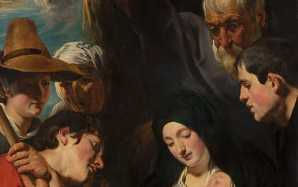 Jordaens, l'adorazione dei pastori, particolare