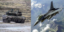 A sin un Leopard, a dx un f16