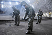 Militari in esercitazione anti NBC