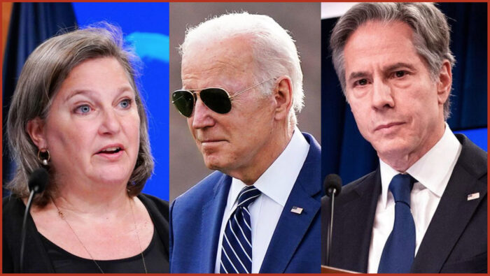 da sinistra: Victoria Nuland, Joe Biden e Anthony Blinken