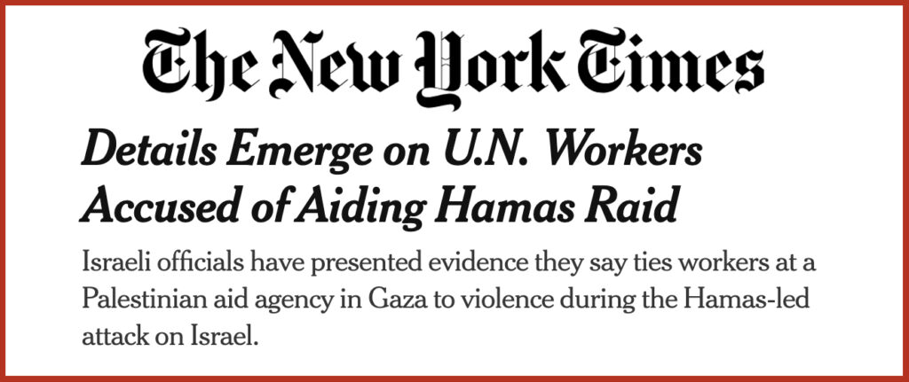 Details Emerge on U.N. Workers Accused of Aiding Hamas Raid