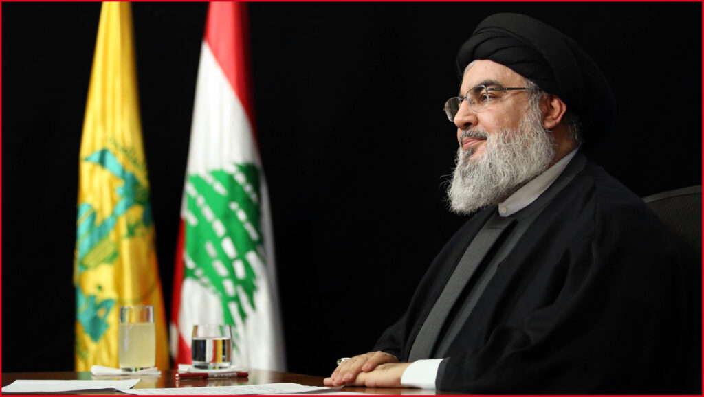 Hassan Nasrallah, segretario del partito sciita libanese Hezbollah 