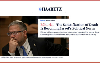Haaretz: Israele, il genocidio e la santificazione della morte