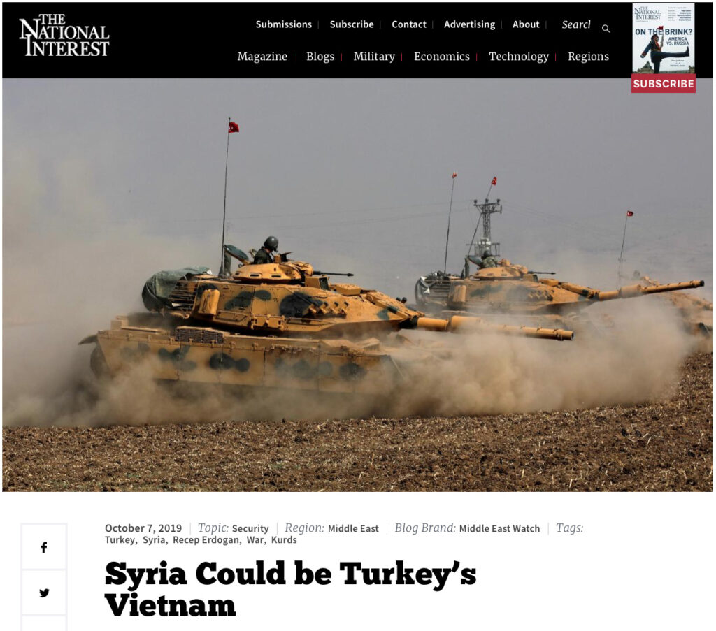 La Turchia in Siria rischia il Vietnam
