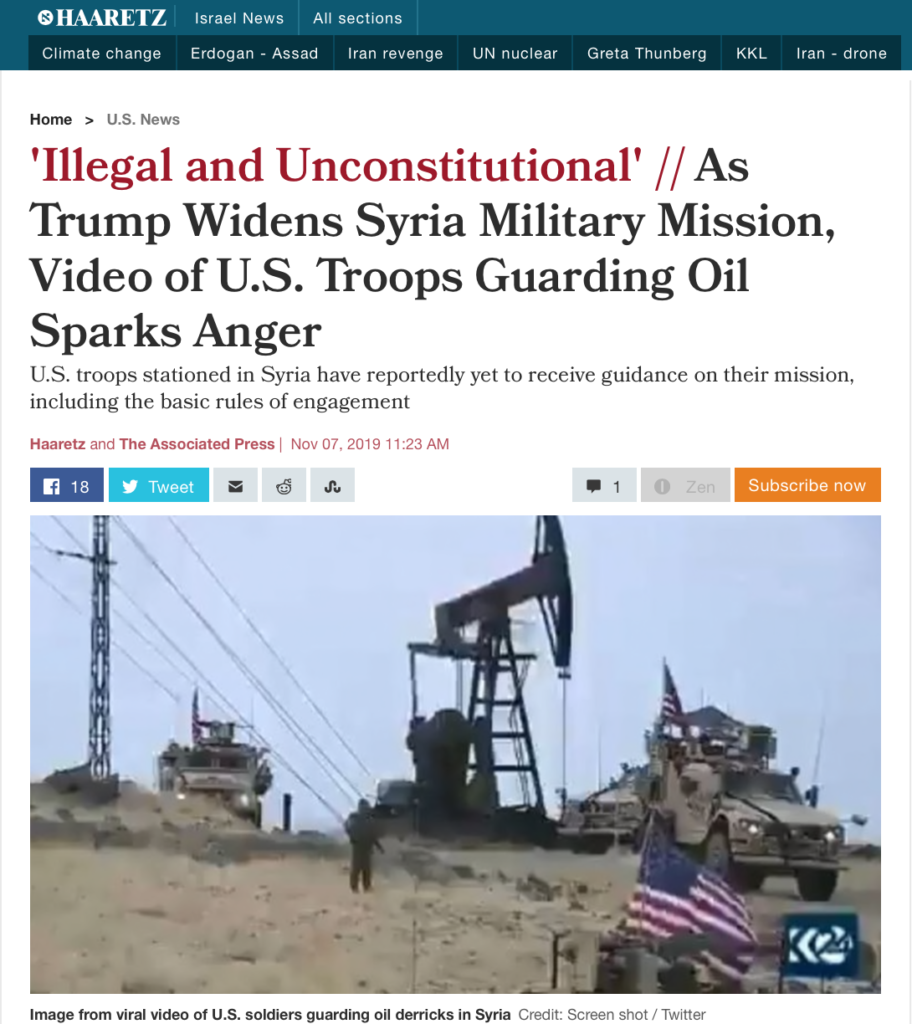Gli Usa e il furto del petrolio siriano: una storia antica