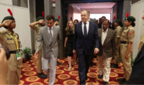 l'arrivo di Lavrov al G20
