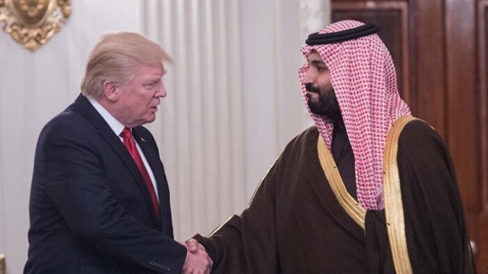il principe ereditario dell'arabia saudita mohamed bin salman e trump