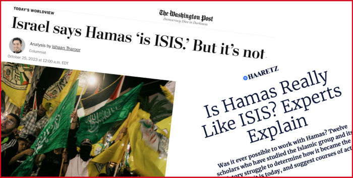Titoli del Washington Post e Haaretz su Hamas