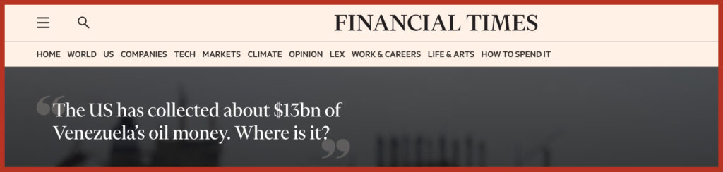 The US has collected about $13bn of Venezuela’s oil money. Where is it?